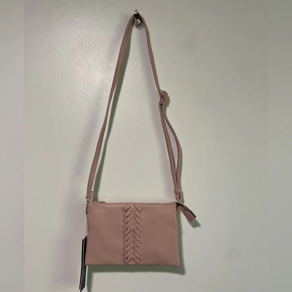 Isabelle Vegan Leather Pink Shoulder Bag - Picture 2 of 9